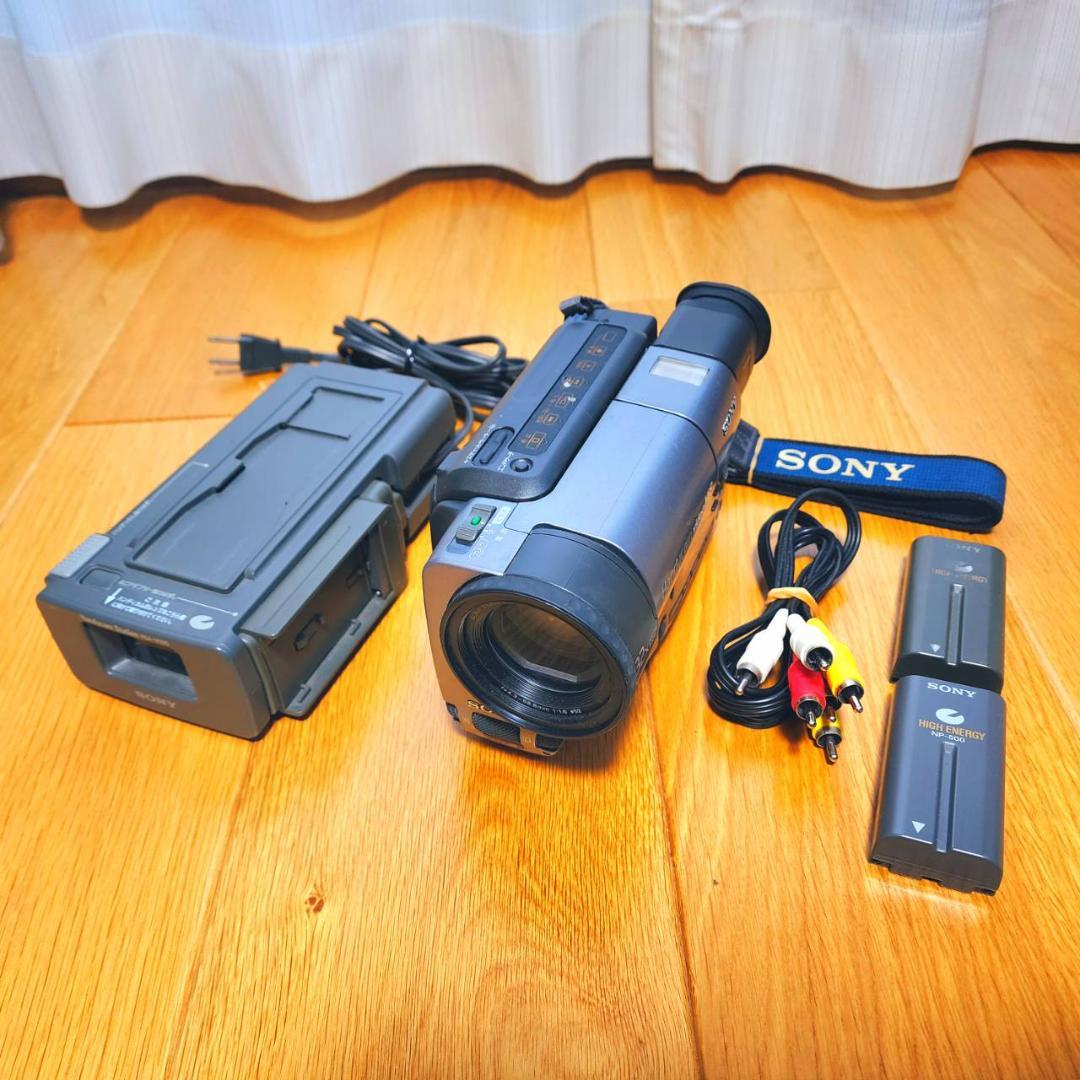 【動作確認済】SONY 高画質 Hi8 ビデオカメラ CCD-TR3000 一式