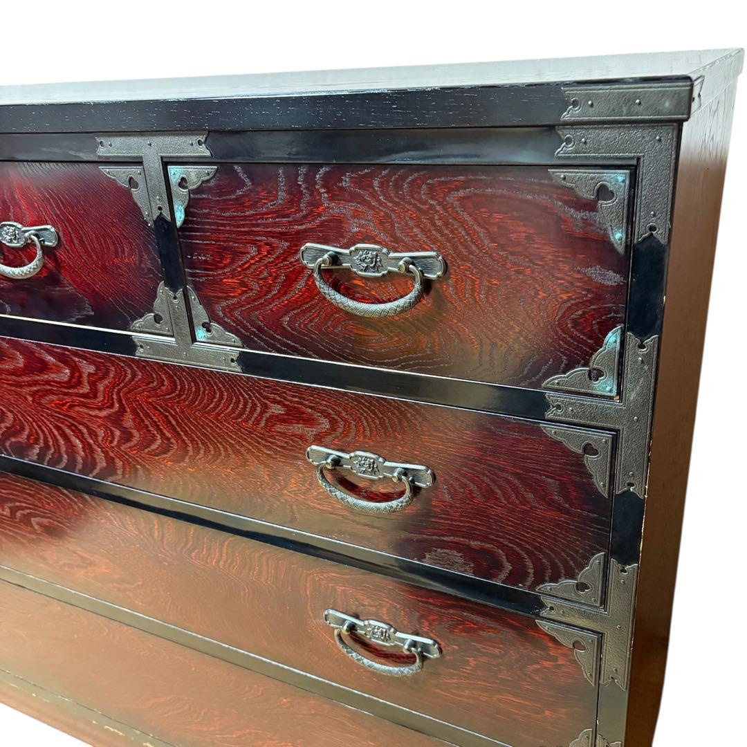 昭和レトロ　和箪笥 時代箪笥 和箪笥　金具付き 木製　民芸家具 アンティーク調