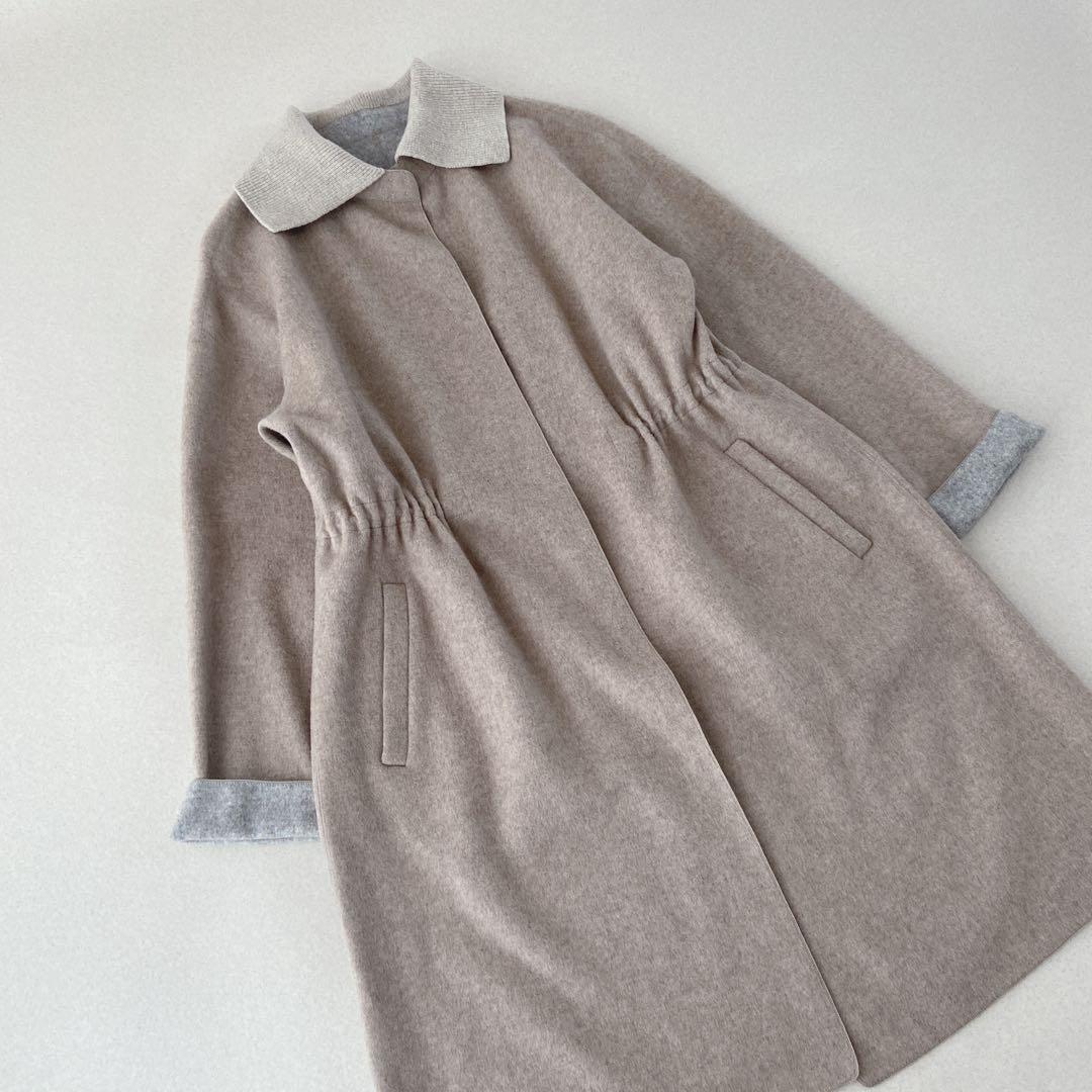 ✨極美品✨現行品【レリアン】日本製　ウール　コート　コーディガン　ベージュ　9号