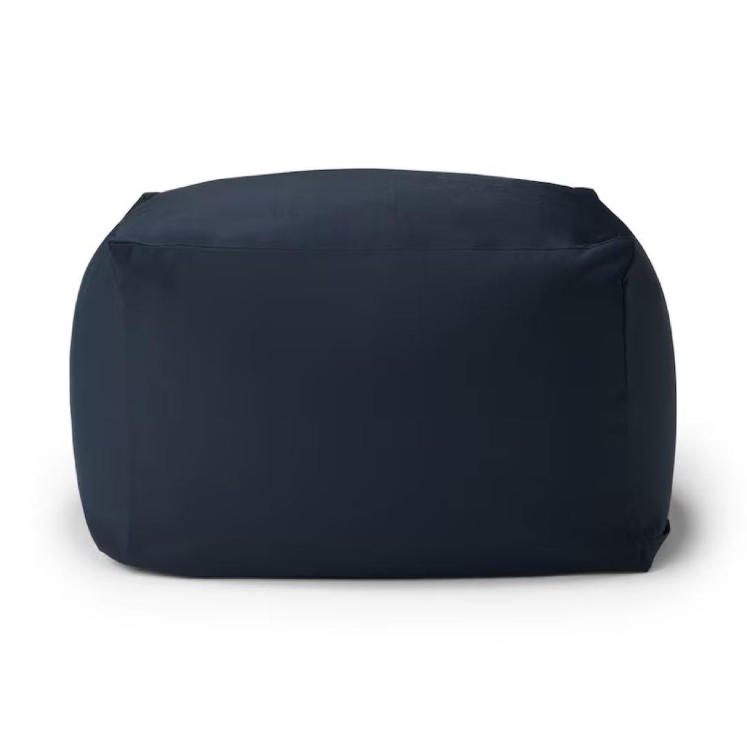 美品 無印良品 体にフィットするソファ ビーズクッション ネイビー