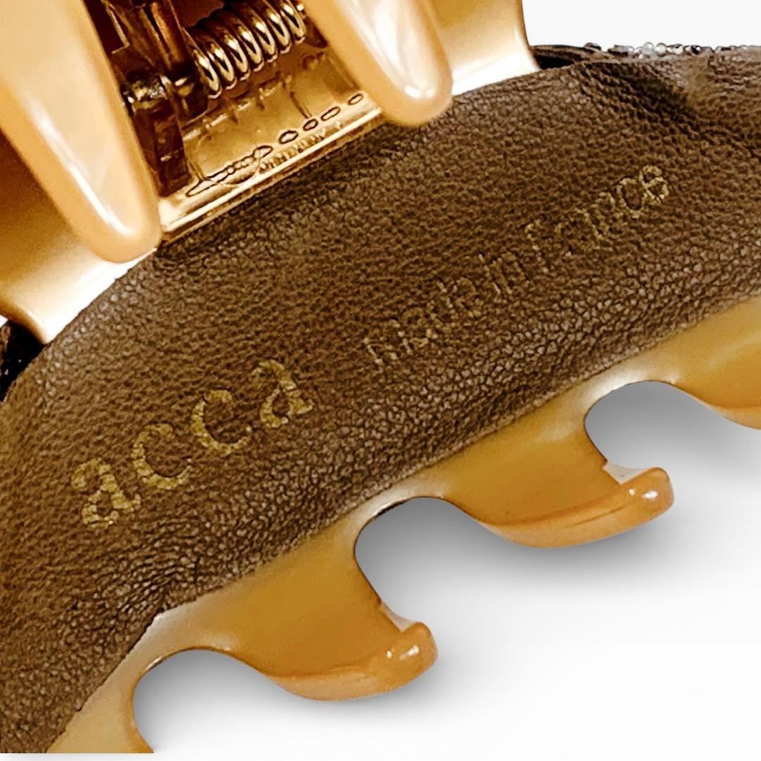 限定品acca アッカ ヘアクリップ 豹柄 レオパード フランス製　スワロスキー