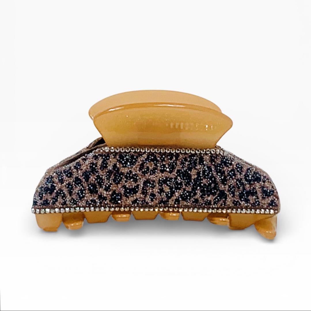 限定品acca アッカ ヘアクリップ 豹柄 レオパード フランス製　スワロスキー