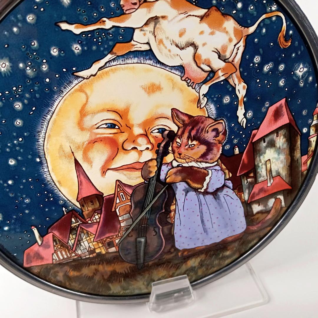 マイケル・ハーグ ステンドグラス マザーグース 猫と月と牛 グラスマスターズ社