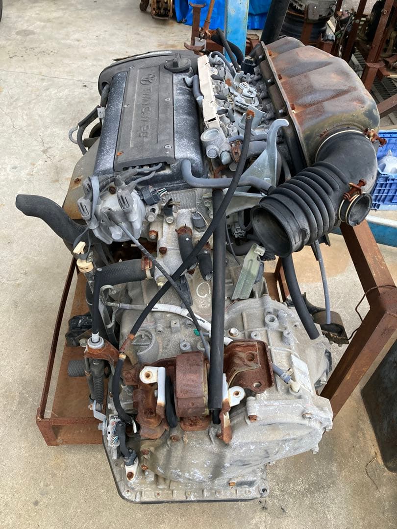 メ*ル様 引き取り限定 トヨタ 4AG エンジン本体 AT付き