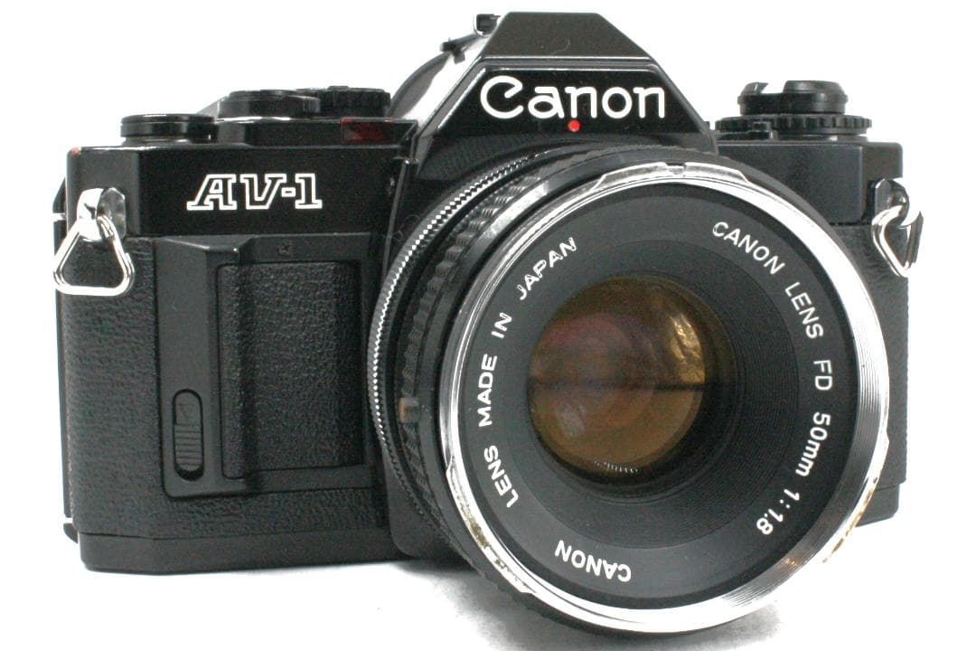 【整備済】 Canon AV-1 黒 FD 50mm F/1.8 付属品有 19