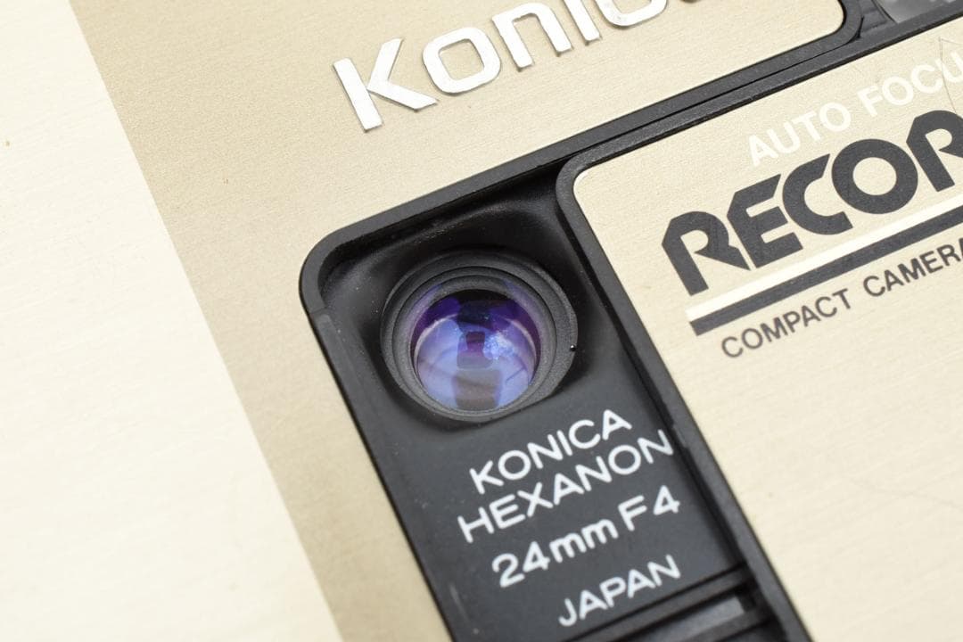 美品 Konica RECORDER ホワイト コンパクトフィルムカメラ