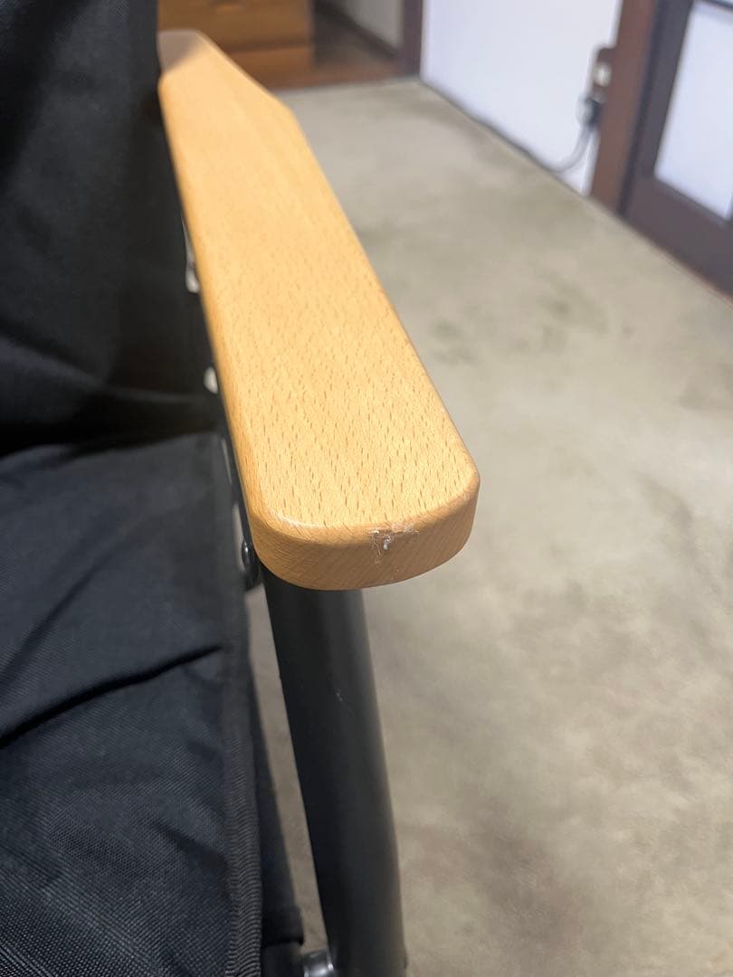 DODブラック 折りたたみアウトドアベンチ