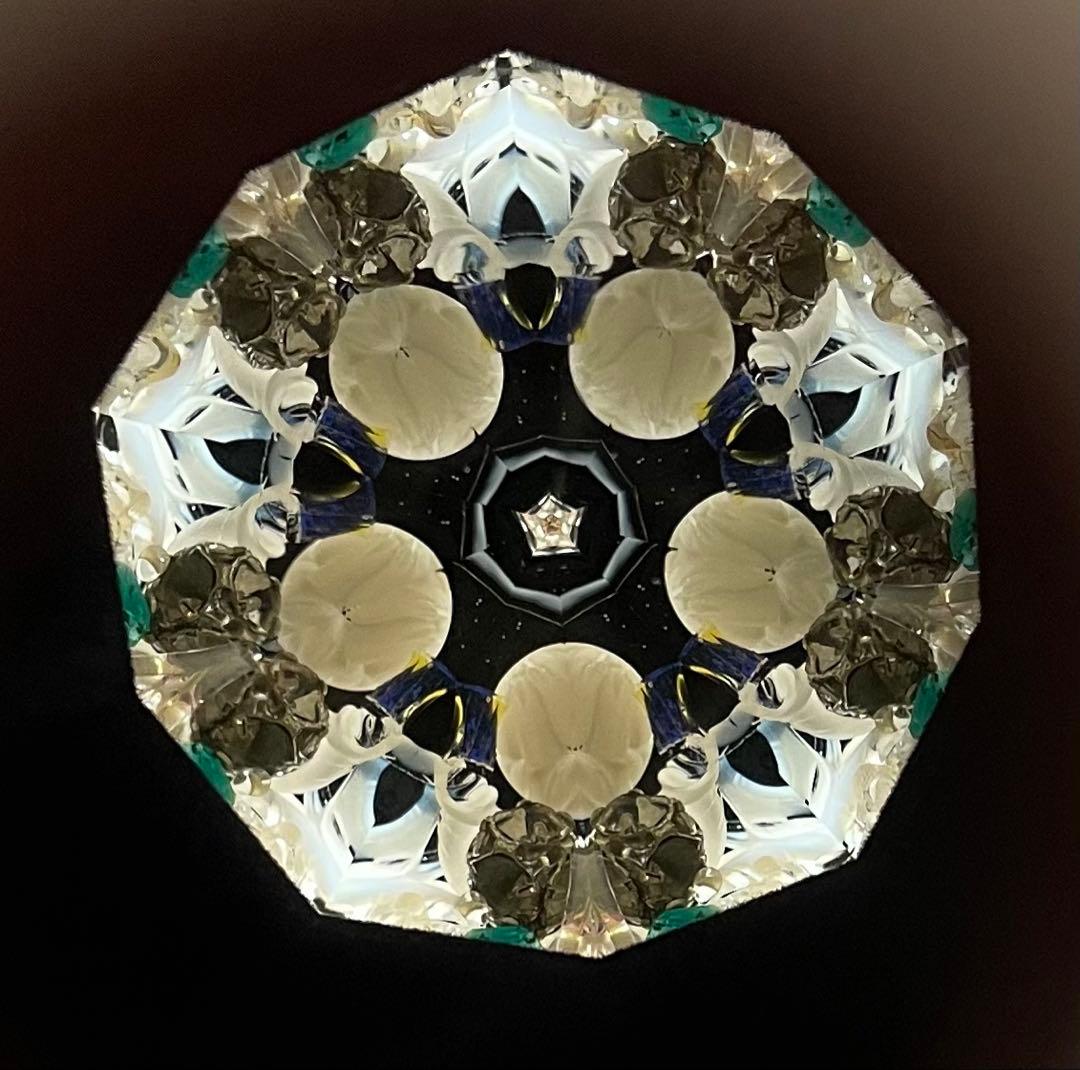 【万華鏡】ステンドグラス/オイル　池田憲昭作 希少品　袋付き