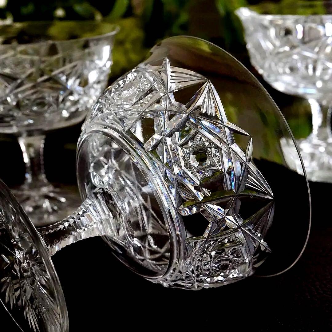 希少★オールドバカラ ラグニー★ラニー シャンパンクープ グラス 6脚セット美品