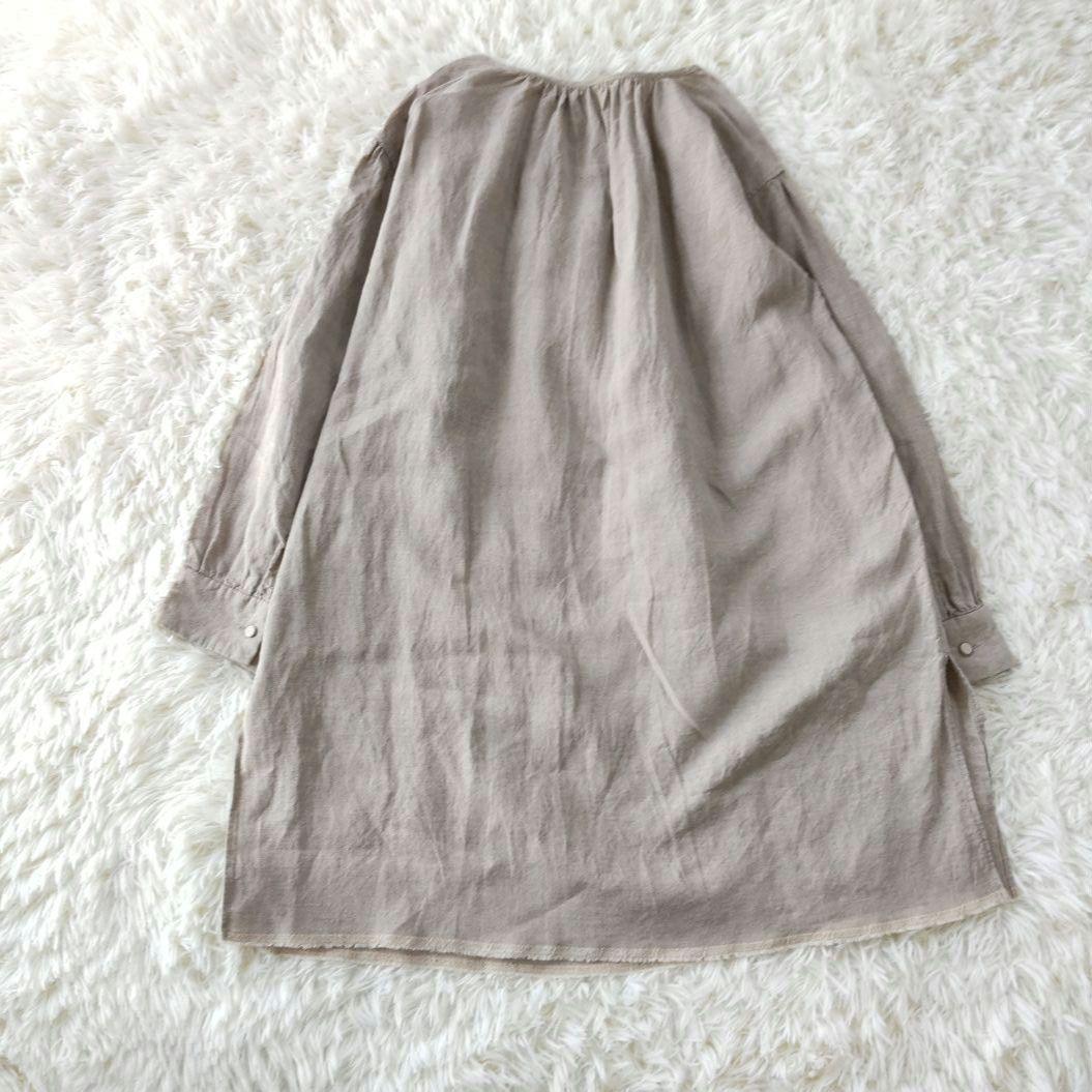 TOUJOURSトゥジュー⿻ヘンリーネックリネンチュニック