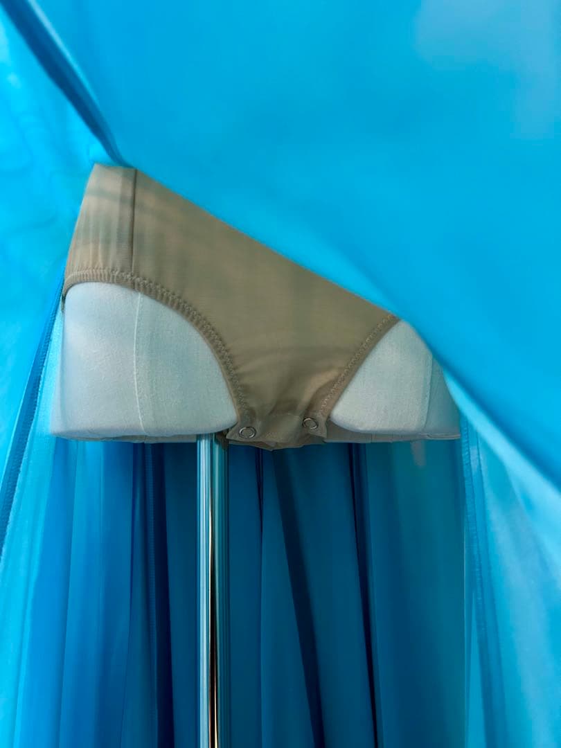 競技会 社交ダンス 水色フェザー スタンダードドレス ダンス