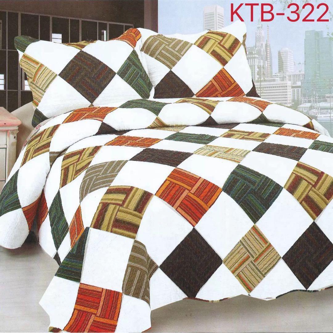 キルトベッドカバー3点セット綿マルチカバー キルティング 1126