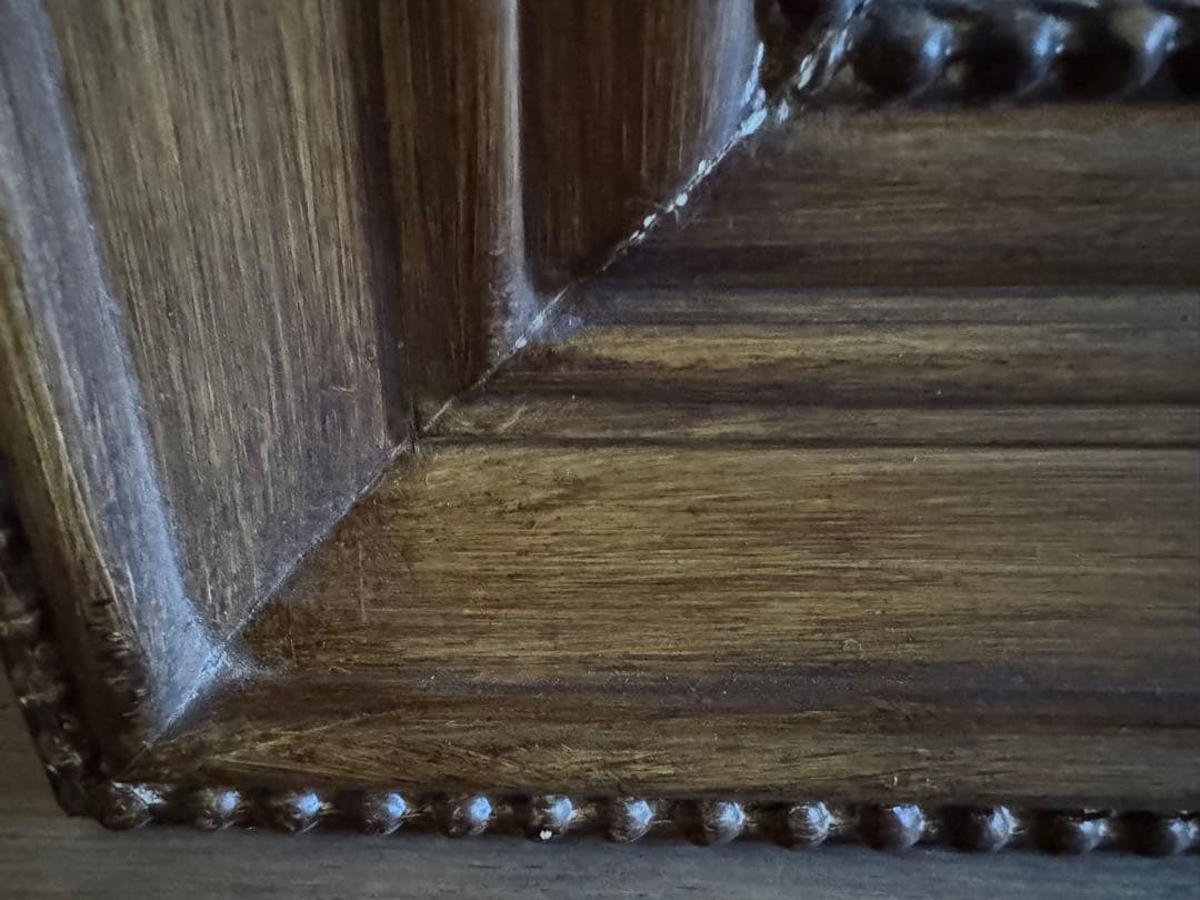 【Laura Ashley】ブラウン木製壁掛け鏡 ミラー アンティーク