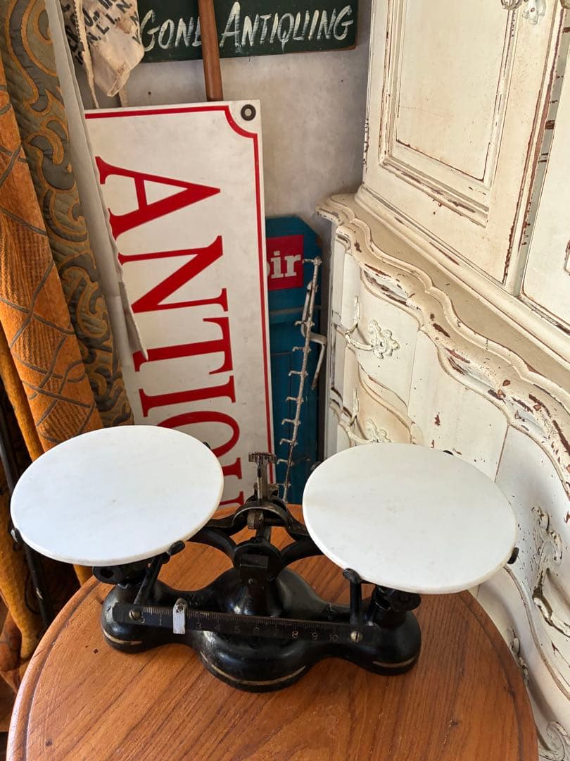 フランス　アンティーク　スケール　秤　バランス　卓上　天秤　100年　レア