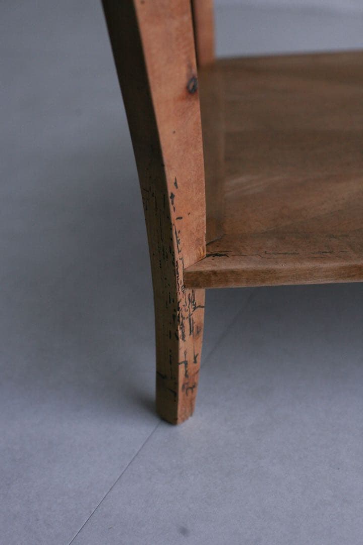 フランス　サイドテーブル　ダイニングテーブル　　無垢材　ブロカント　古家具