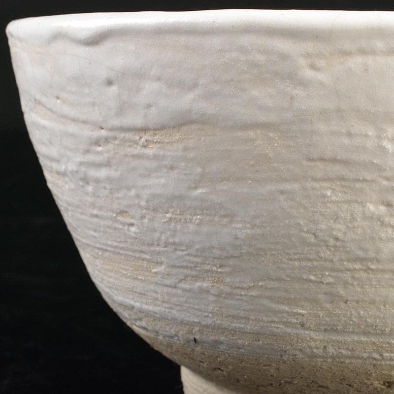 茶道具　人間国宝　田村耕一造　白釉茶碗　共箱　M　R6890