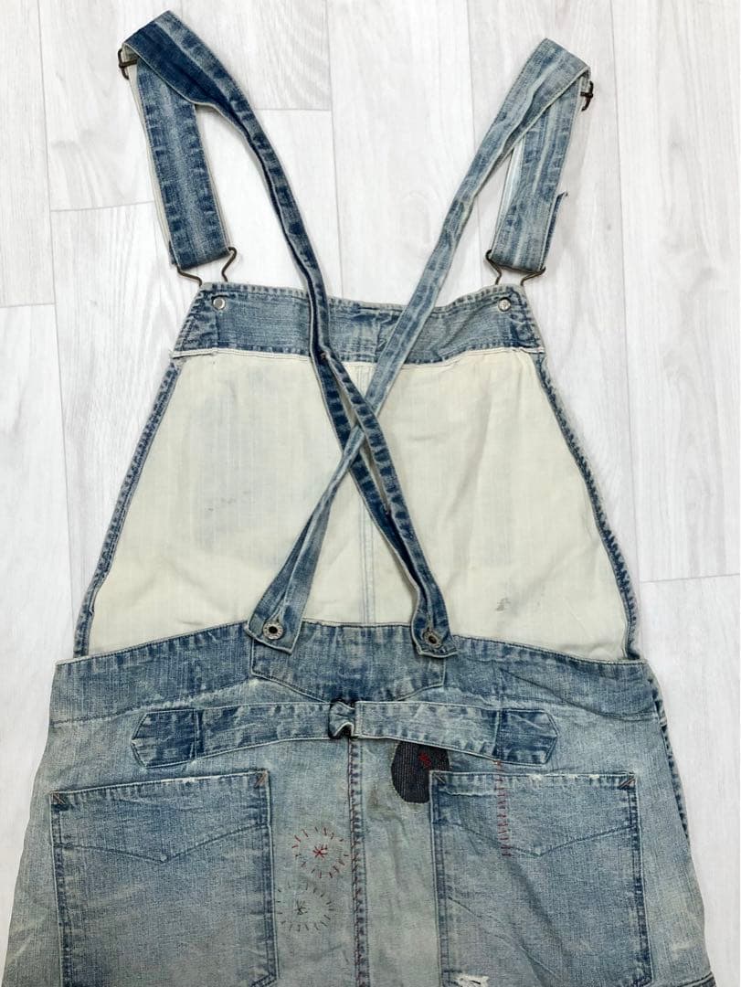 RRL ダブルアールエル オーバーオール リペアダメージ加工 ラルフローレン