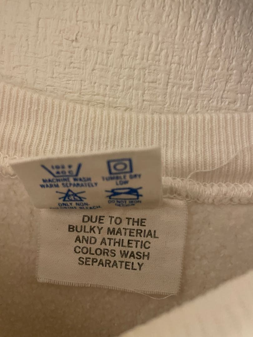 レア 白チャンピオンヴィンテージスエット染み込み一段　リバースウィーブ　XXL