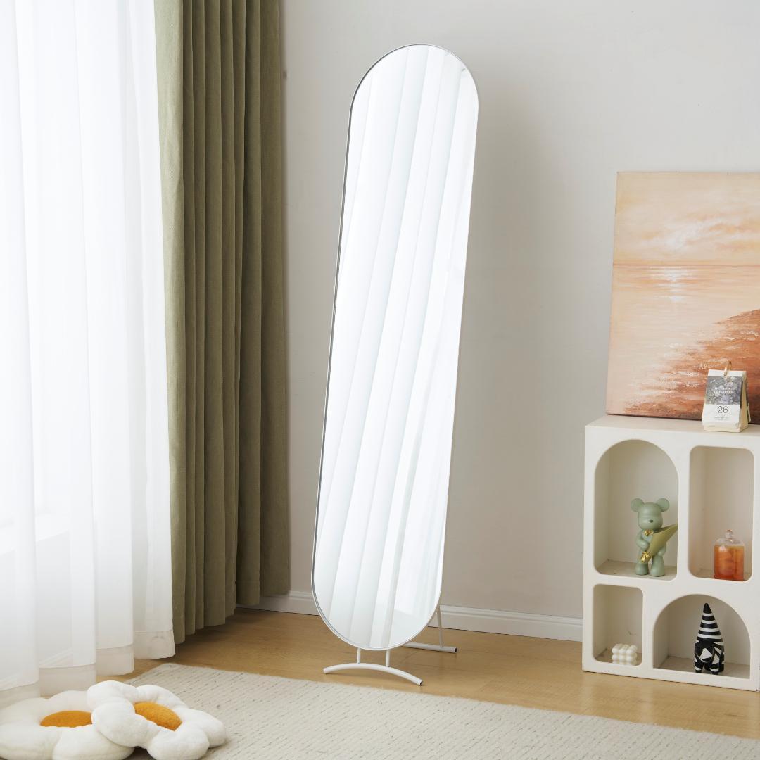 【幅40cm】姿見 スタンドミラー アーチ 壁掛け 立て掛け 全身鏡 飛散防止