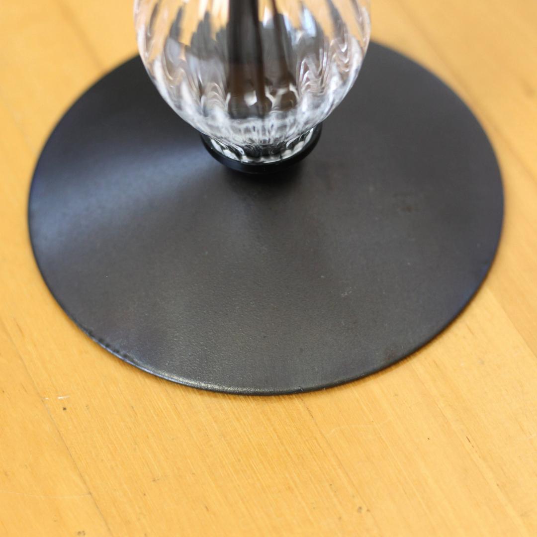 【美品・刻印】エリックホグラン　キャンドルスタンド オニオン型2段　クリア 01