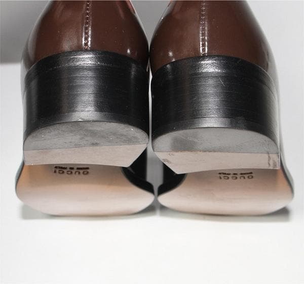 H*o様 GUCCI ローファー GGロゴ ダークブラウン 本革 35 C 未使