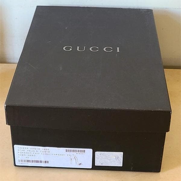 H*o様 GUCCI ローファー GGロゴ ダークブラウン 本革 35 C 未使