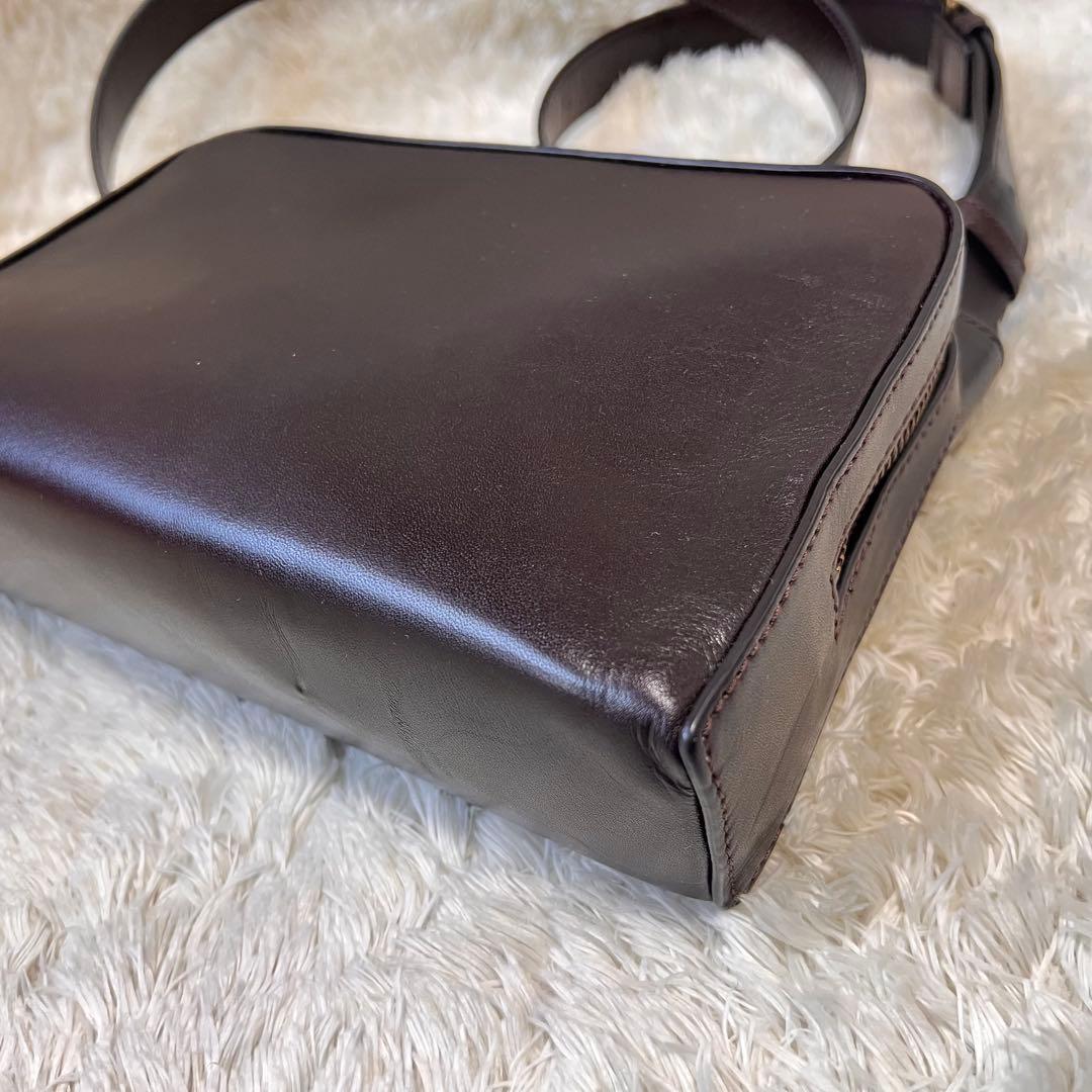 マザーハウス アンティークソラ2 ダークブラウン　ショルダーバッグ　ボディバッグ