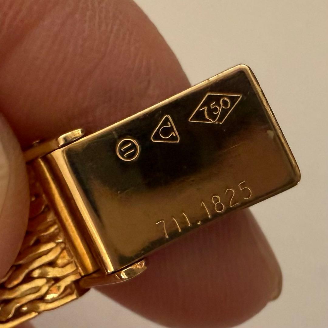 専用金無垢オメガ手巻き腕時計　750 k18 刻印あり　スタイリッシュなデザイン