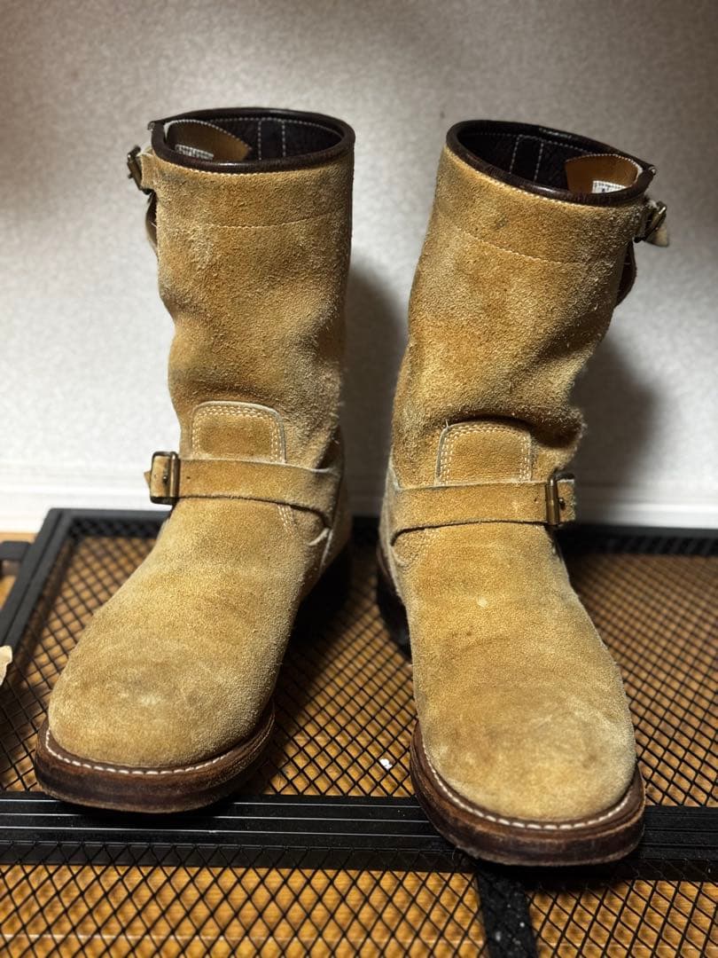 ROLLING DUB TRIO エンジニアブーツ スエード ベージュ　サイズ9