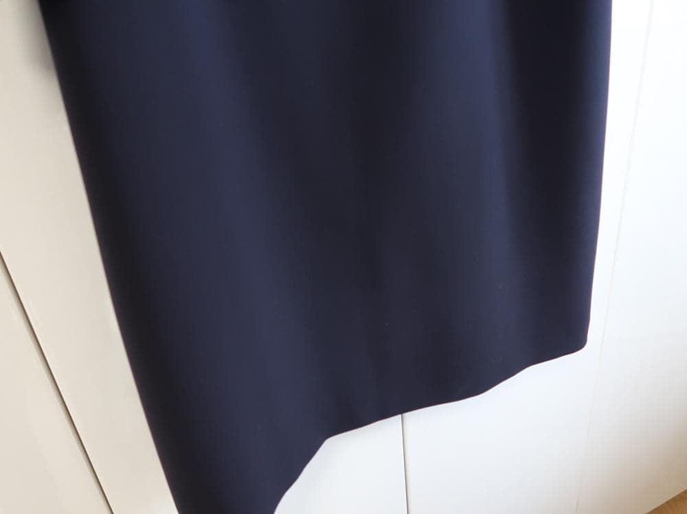 美品■レリアン■大きいサイズ17+■シンプルで上品なワンピース■ネイビー