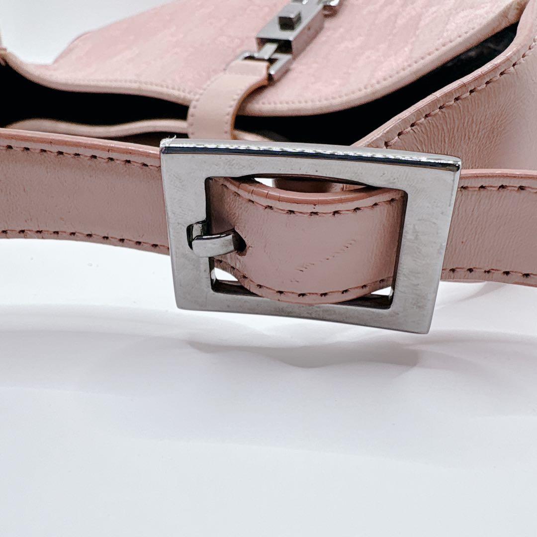 【希少】GUCCI ジャッキー GG セミショルダーバッグ ピンク 保存袋付き