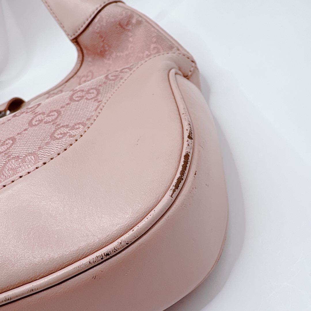 【希少】GUCCI ジャッキー GG セミショルダーバッグ ピンク 保存袋付き