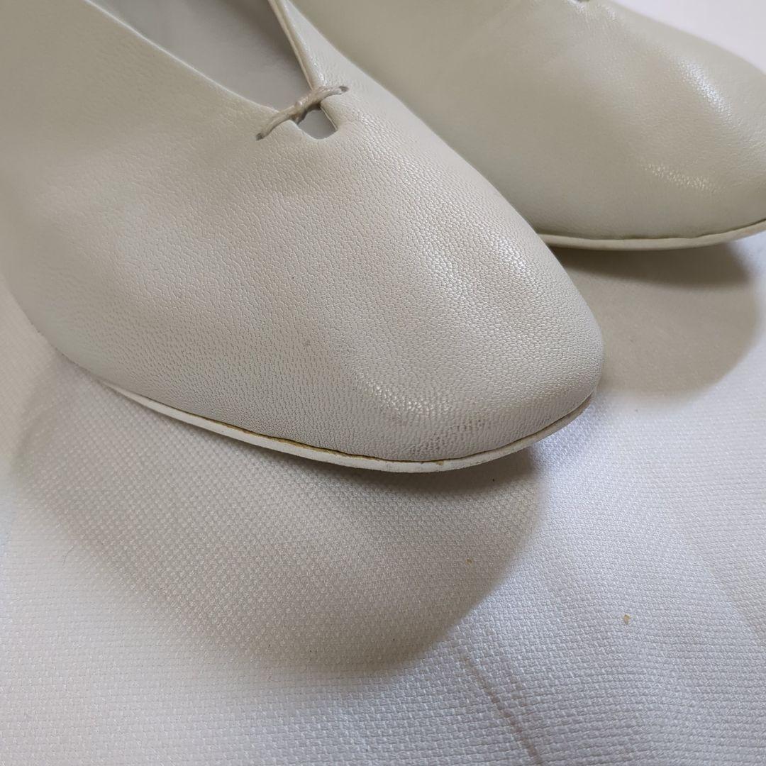 専用 ヴィエイユ VIEILLE ゴートレザーパンプス サンクCinq 38 白