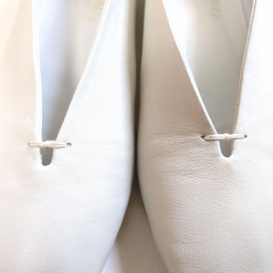 専用 ヴィエイユ VIEILLE ゴートレザーパンプス サンクCinq 38 白