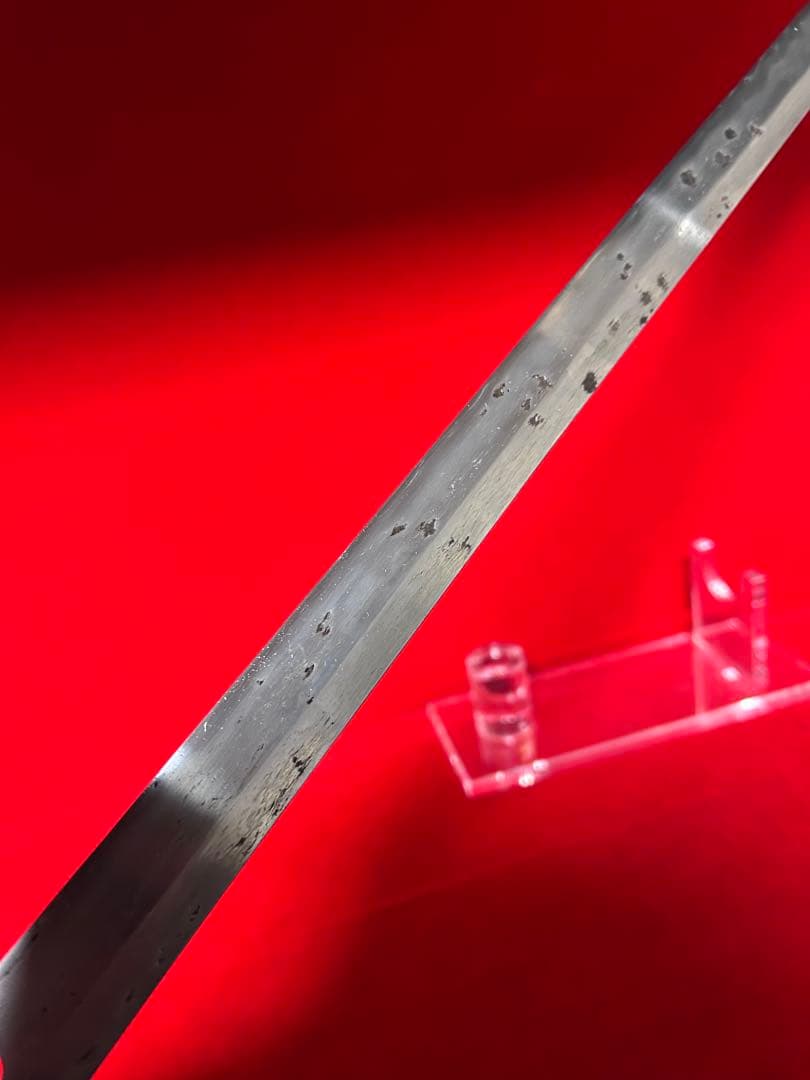 01560 包丁　マグロ包丁　玉鋼　手研ぐ　刃文有り　地肌有り　中古品