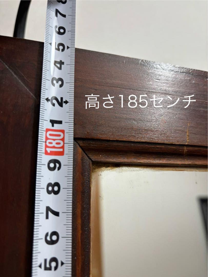 三越家具のブルージュデスクに合わせて購入の大型ウォールミラー 185×61cm
