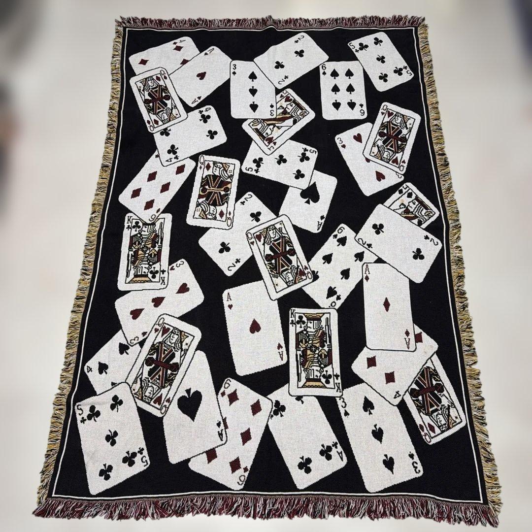 トランプ　マルチカバー　ソファカバー　ヴィンテージラグ　180x122