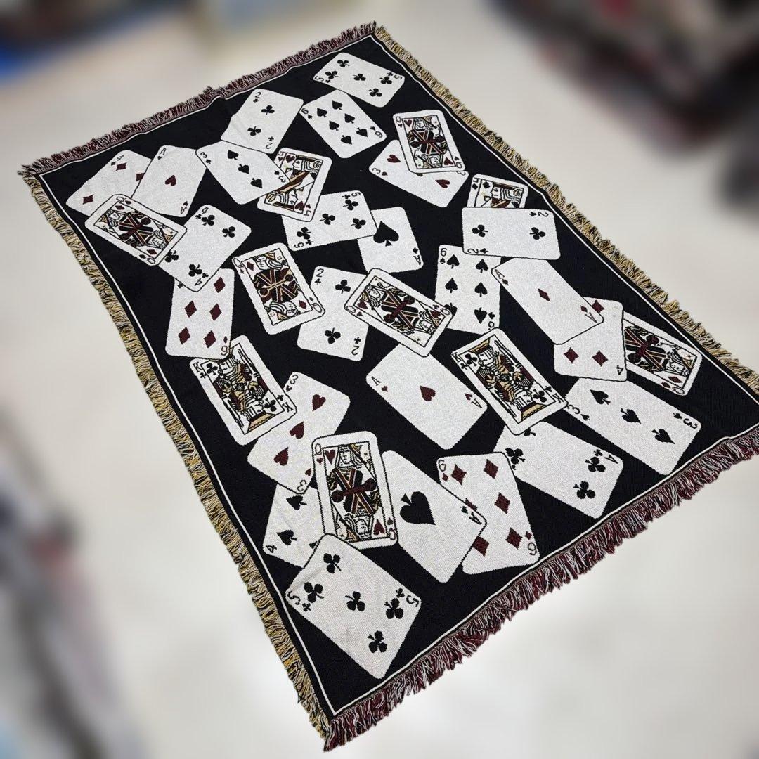 トランプ　マルチカバー　ソファカバー　ヴィンテージラグ　180x122