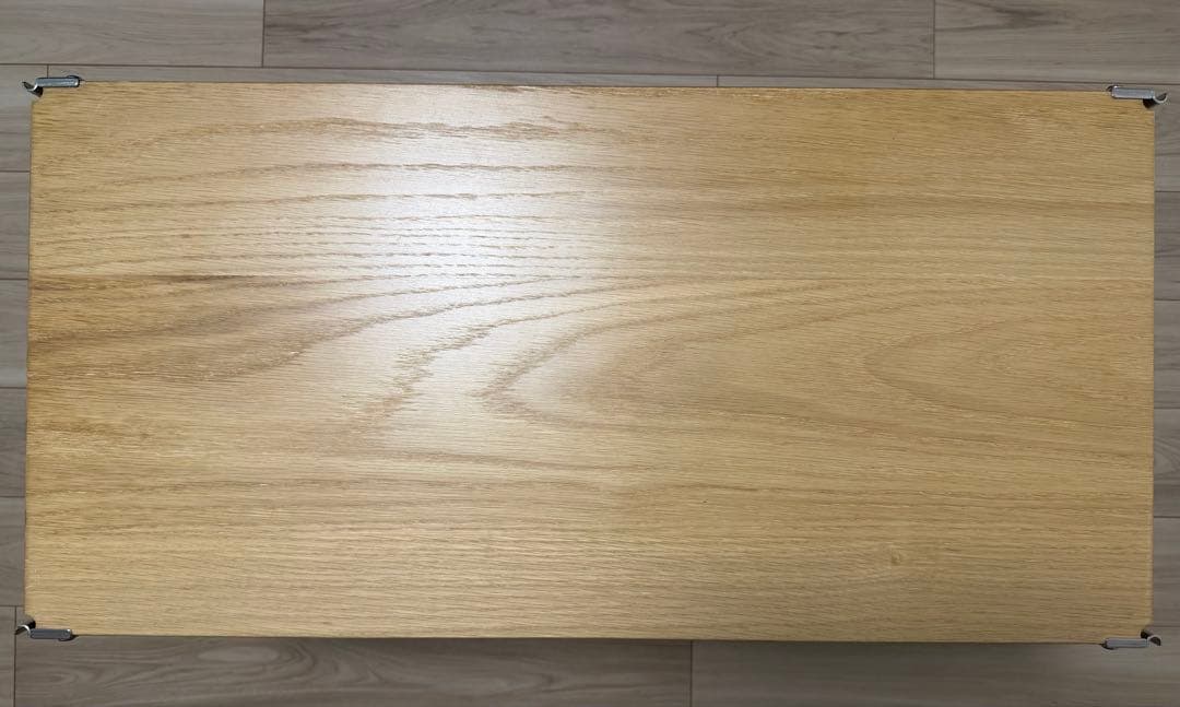 無印良品 ステンレスユニットシェルフ　オーク材棚セット　ワイド小