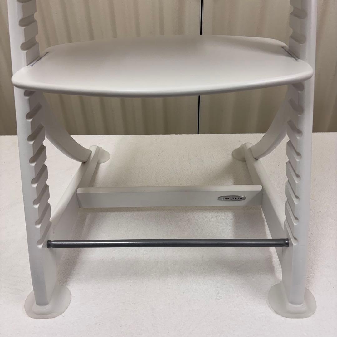 除菌清掃済☆美品☆　大和屋　すくすくチェアイーエヌ　テ―ブル＆ガード付　ホワイト