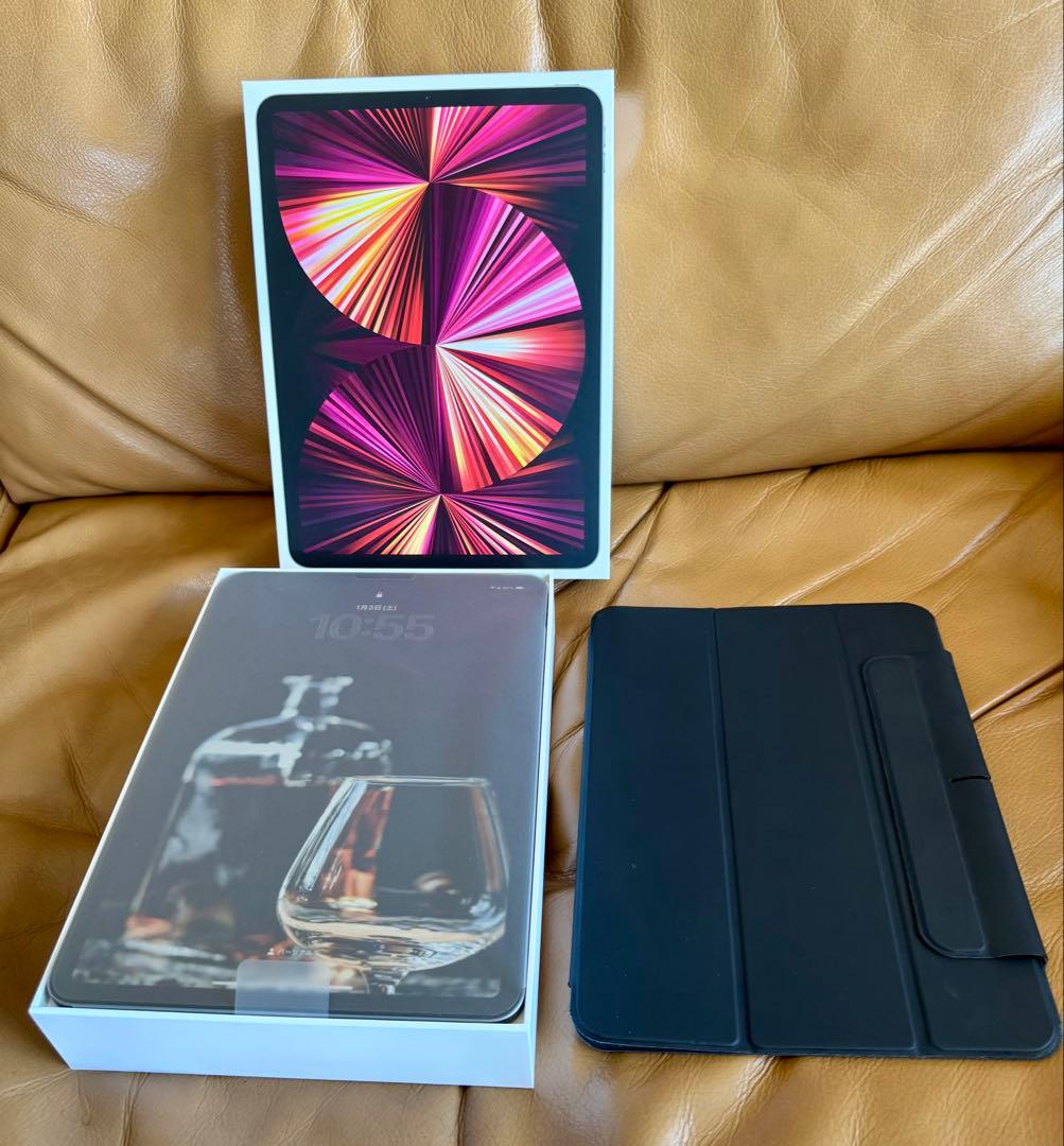 iPad Pro 11インチ M1 (第3世代) ケース、ガラスフィルム付