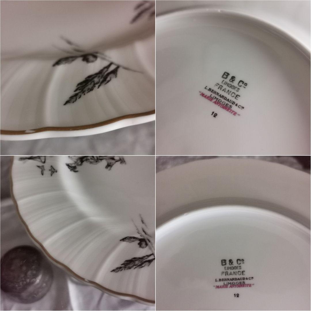 最終1枚☘ヴィンテージ リモージュ ベルナルド トワルドジュイ柄ウェーブφ25㎝