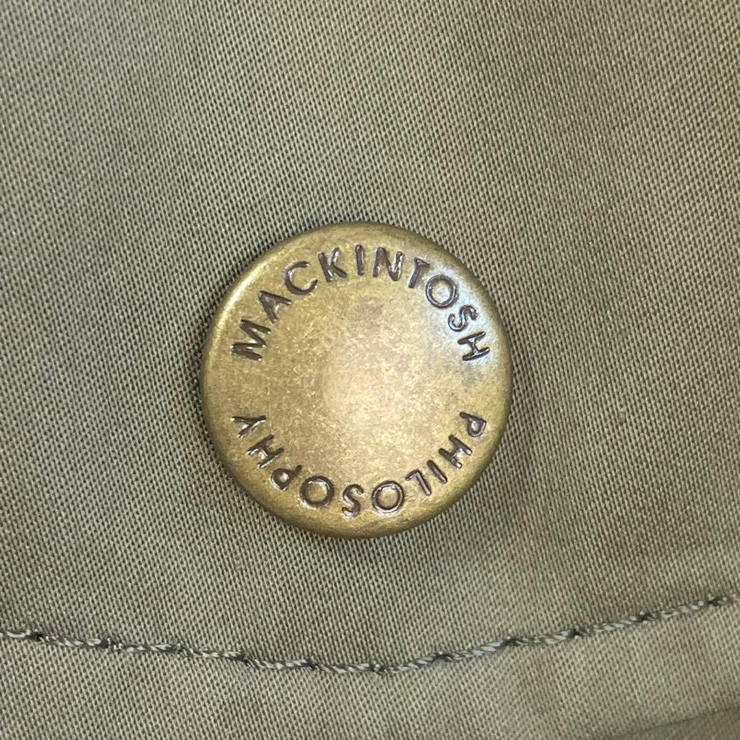 ☆ほぼ未使用☆マッキントッシュフィロソフィー　モッズコート　カーキ　ロゴ刻印