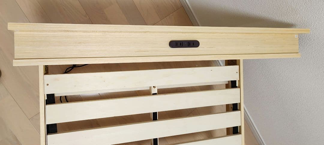 高さ調整可能すのこシングルベッド　ベッドフレームのみ　ナチュラル　TKSB-S