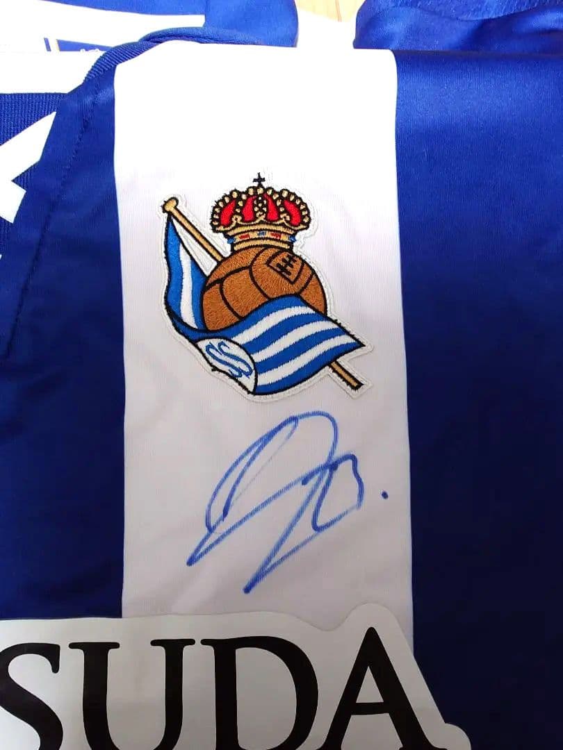 【最終SALE】レアル・ソシエダ 直筆サイン入りユニフォーム Lサイズ