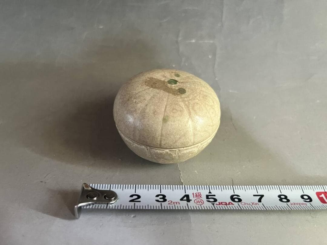 合子■安南 香合 蓋物 お茶道具 青華 宋胡禄 東南アジア 時代物 骨董品■