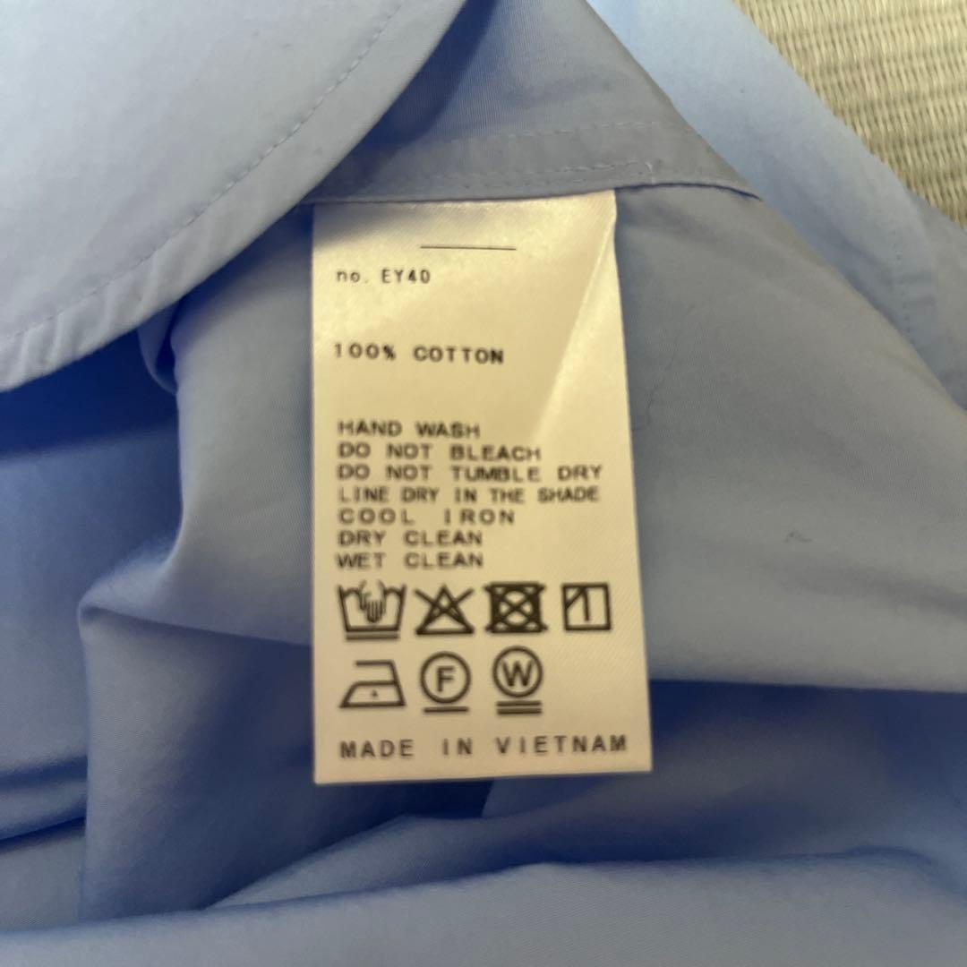 25AW★AP STUDIO★スーピマコットンシャツ　サックスブルー