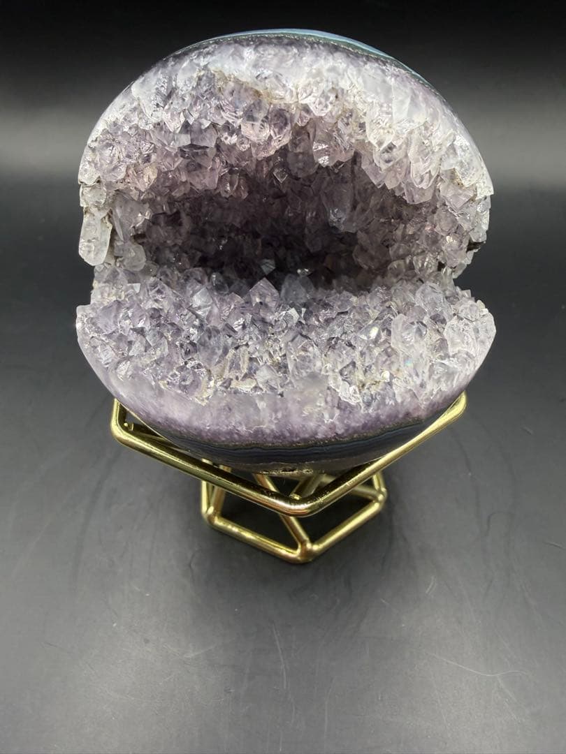 アメジスト 笑口 虹入り 210