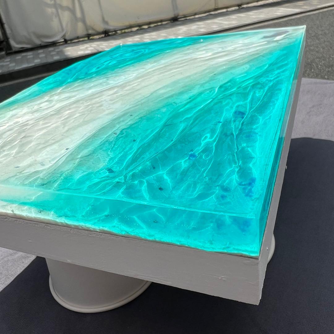 【レジンアート】波紋アート／Ｂ５パネル／枠なし／オーシャンアート