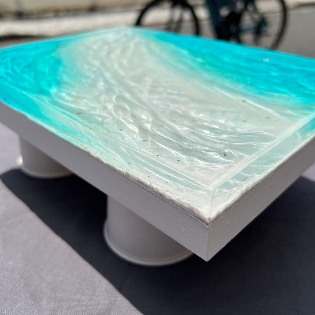 【レジンアート】波紋アート／Ｂ５パネル／枠なし／オーシャンアート